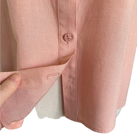 PRINCESS HIGHWAY Sz8 Peach puff sleeve button down collared top - Picture 10 of 10